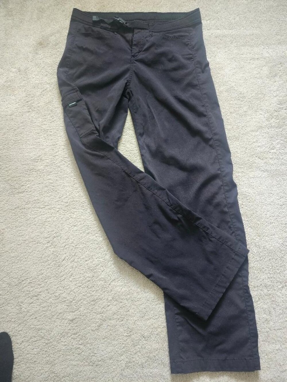 Women's Prana Black Nylon Cargo/Hiking Pants